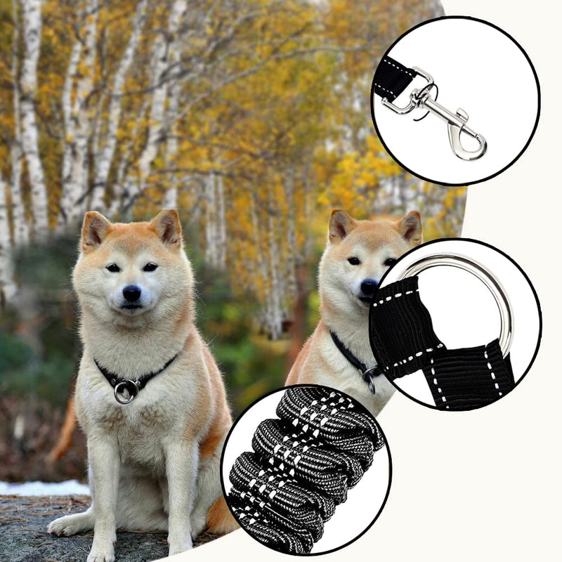 JVHLOV dog leash for 2 dogs, double leash, adjustable 360° rotating dog leash, double dog double leash, walking trainer leash for two dogs, for small, medium and large dogs, black - PawsPlanet Australia