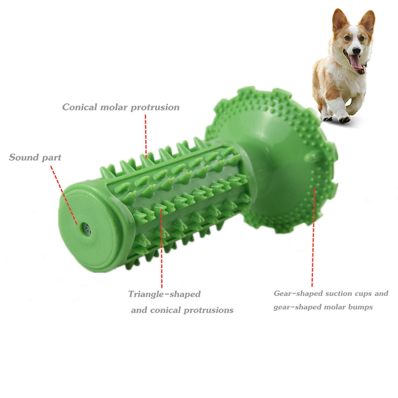 Dog Toys for Medium Dogs Indestructible Dog Chew Toys Dog Teeth Cleaning Toys with Suction Cup Squeaky Dog Toys Suitable for Medium and Large Dogs Interactive Toys for Dogs Green - PawsPlanet Australia