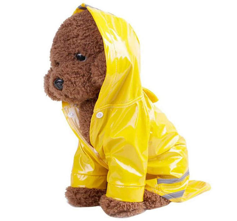 Biluer Dog Raincoat, 2PCS Dog Hoodie Large Reflective Dog Poncho Dog Coat Waterproof for Medium Large Dogs (L, Yellow,Blue) - PawsPlanet Australia