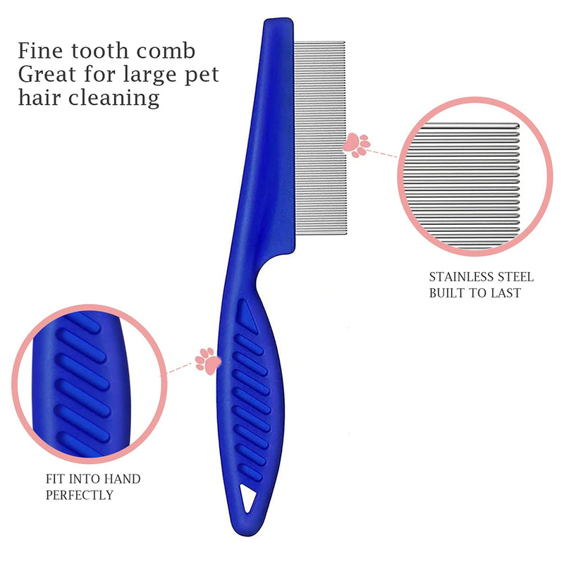 Flea Comb for Cat Dog, 4 PCS Flea Removal Lice Combs Fine Tooth Comb Grooming Set Remove Float Hair Tear Marks Tick Removal Tool - PawsPlanet Australia