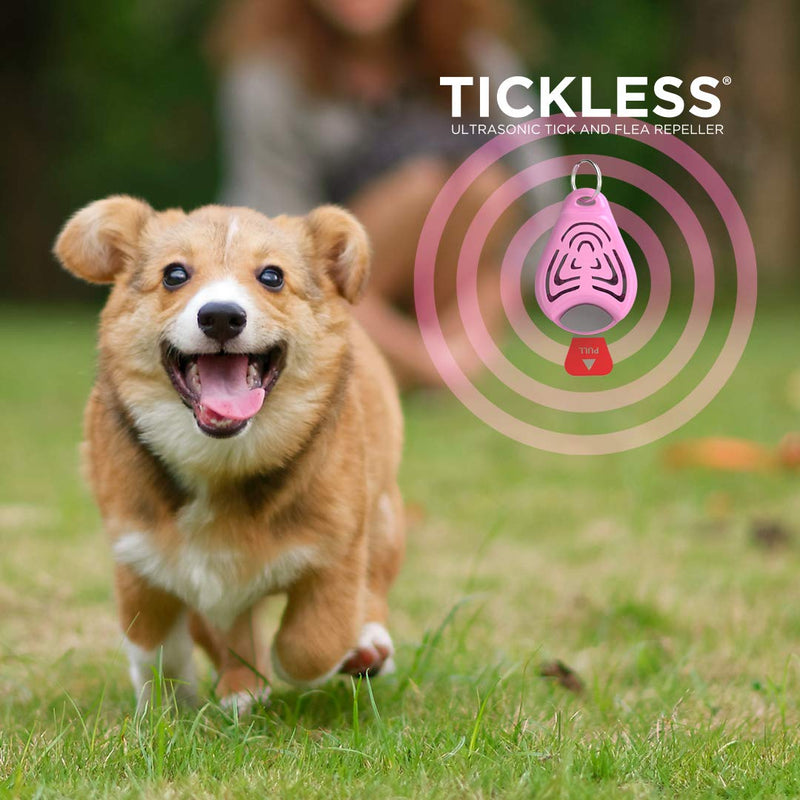 Tickless Pet – Ultrasonic, Natural, Chemical-Free tick and flea Repeller – Pink - PawsPlanet Australia