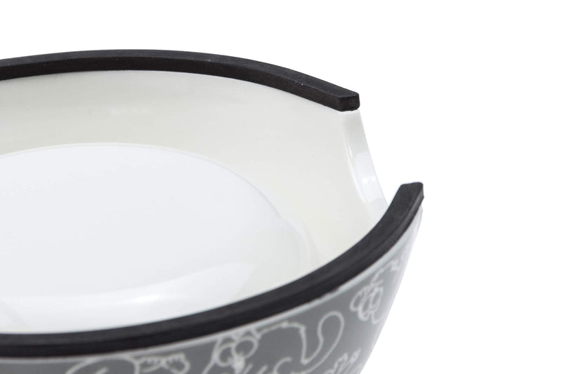 Simon's Cat Bowl L 14 cm W 14 cm H 4.5 cm 160 ml Dark Grey - PawsPlanet Australia