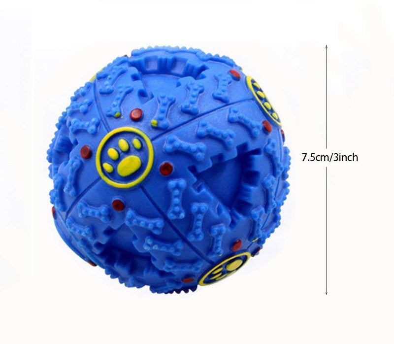 YFOX Pet dog toy ball rubber chew toy ball sound toy ball bite for dog teeth cleaning/chewing/distribution food/interaction - PawsPlanet Australia