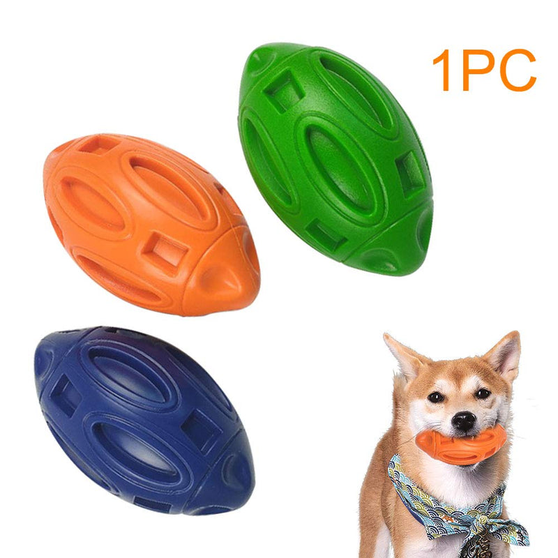 Chew Toys Chew Ball Rubber Rugby Squeaky Dog Toy For Medium Large Breed Dogs, Resistant Solving Boredom Unbreakable Durable Pet Toy Orange - PawsPlanet Australia