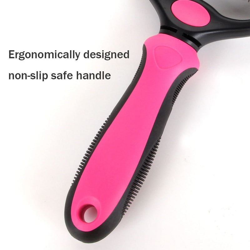 Pet Grooming Comb Dog Undercoat Rake,Dematting Comb Groomimg Stripping Deshedding Tool For for Knots, Tangles, Matted Fur Cats(Large Medium and Small) Pink - PawsPlanet Australia