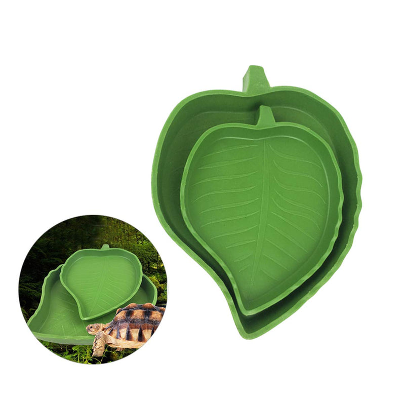 POPETPOP 2Pcs Leaf Design Plastic Prevent Tipping Moving and Chewing Food Dish Hamster Bowl for Small Rodents Gerbil Hamsters Mice Guinea Pig Cavy Hedgehog - PawsPlanet Australia