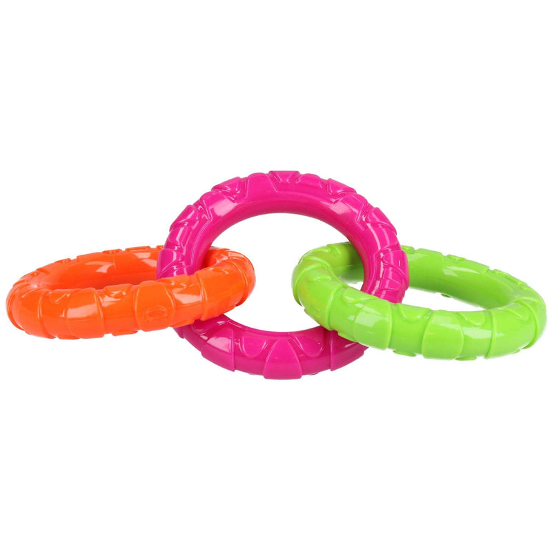 Rosewood Tough Multi-Colour Rings Dog Chew Toy, Medium M - PawsPlanet Australia