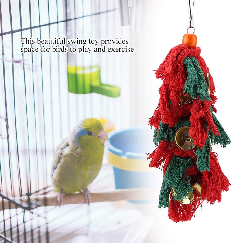 Parrot Cotton Rope Chewing Toys Colorful Bird Chew Bite Toys Parrot Hammock Swing Toy Cage Climbing Hanging Toys - PawsPlanet Australia