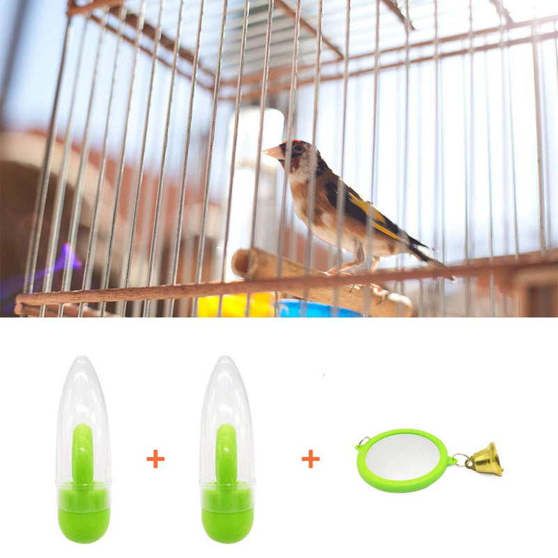 Jmxu's Bird Feeder and Drinker Set, Clear Plastic Seed &Water Dispenser, 7 Days Capacity, Fits Most Cage, Automatic Feeding for Parrot Parakeets Canaries Finches Budgie 70ml - PawsPlanet Australia