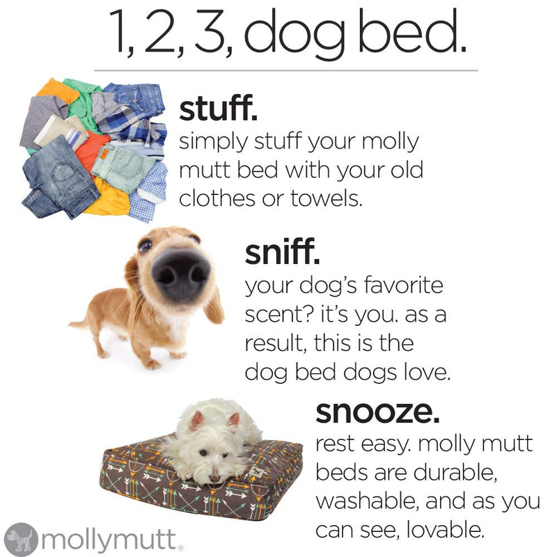 [Australia] - Molly Mutt Dog Bed Cover - Med Dog Bed Cover - Dog Calming Bed - Puppy Bed - Medium Pet Bed - Large Dog Bed Cover - Washable Dogs Bed Cover - Pet Bed with Removable Cover Dog Bed Covers Medium/Large Romeo & Juliet 