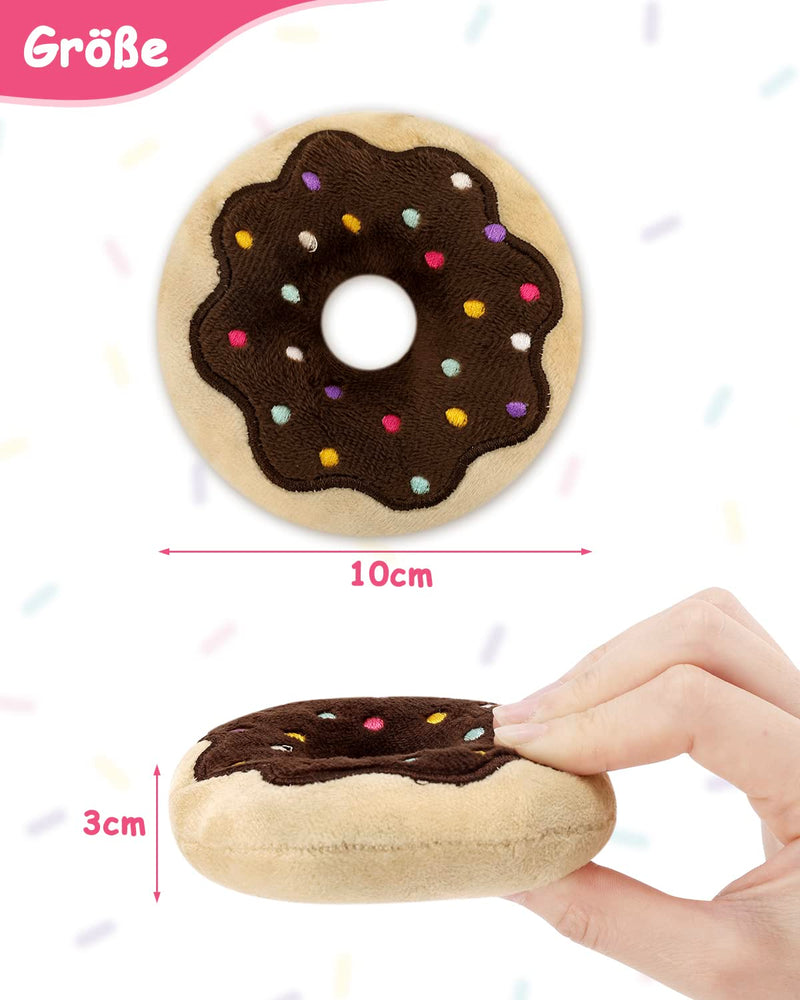 Rhdekoein Pack of 6 Donut Cat Toys Catnip Toys Cat Toys Kitten Chew Knickknack Interactive Pillow Catnip Plush Toys Kitty Gift Ideas Accessories - PawsPlanet Australia