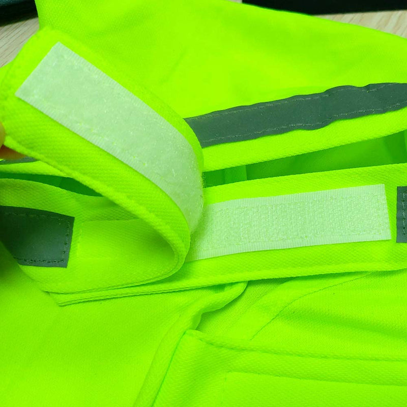 N\C High Visibility Dog Reflective Vest Safety Dog Vest Reflective Clothing Tape M Fluorescent Green 1PCS - PawsPlanet Australia