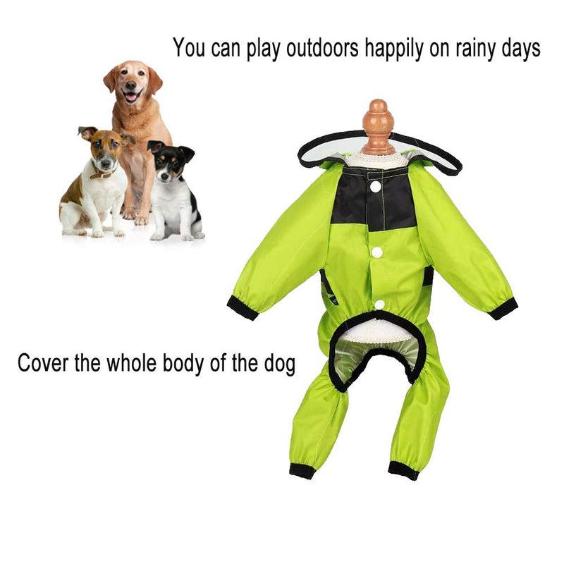 Dog Raincoat, pet Waterproof Rainproof Jacket with Hood, Breathable and Lightweight Dog Raincoat Hooded Poncho Dog Four-Legged Raincoat. Small - PawsPlanet Australia