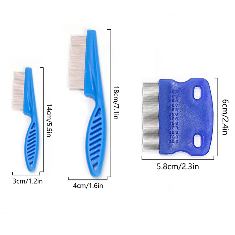 Grooming comb pet flea comb stainless steel flea comb dogs cats flea comb professional pet comb is used for combing animal hair, removing fleas, tangles, stains, tears, pet care - PawsPlanet Australia