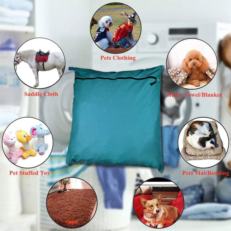 L7HWDP Pet Laundry Bag Stops Pet Hair Blocking the Washing Machine,Ideal for Dogs, Cats, Horse Rabbit, Blankets, Toys, Harness & More (Green) Green - PawsPlanet Australia