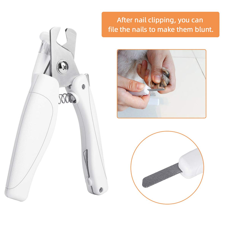 ACELIFE Dog Nail Clippers with LED Light, Pet Nail Clippers and Trimmers with Safety Guard and Nail File, Pet Grooming Tool for Cats, Rabbits and Guinea Pigs - PawsPlanet Australia