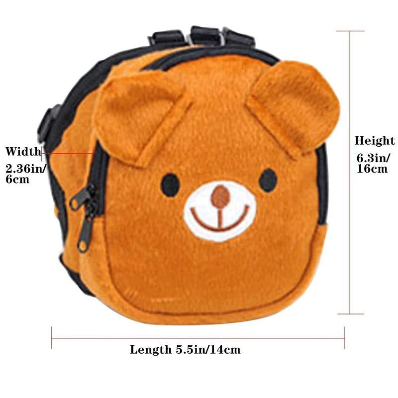 Pet Backpack, Cute Dog Backpack with Adjustable Straps for Small Dogs Cats. Dog Saddle Bags for Outdoor Travel Hiking Brown - PawsPlanet Australia