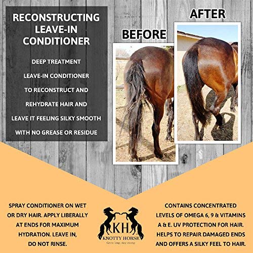 [Australia] - Knotty Horse Apricot Oil Treatment and Detangler for Horses — Detangles and Promotes Healthy Growth, Softness and Shine for Horse Hair — 2 Sizes (1.5 oz and 12 oz) 