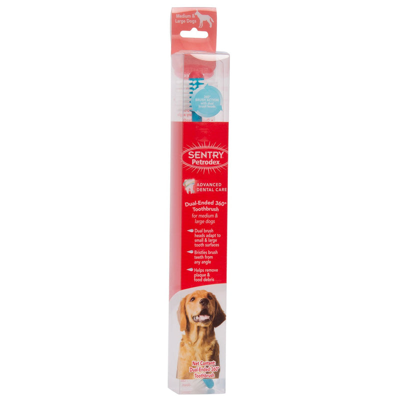 Petrodex Dual Ended 360 Toothbrush for Large Dogs - PawsPlanet Australia