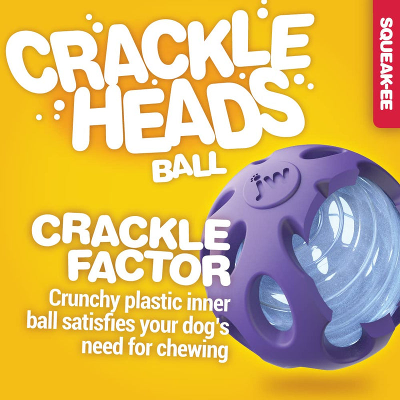 JW Pet Crackle Heads Crackle Ball Small - PawsPlanet Australia