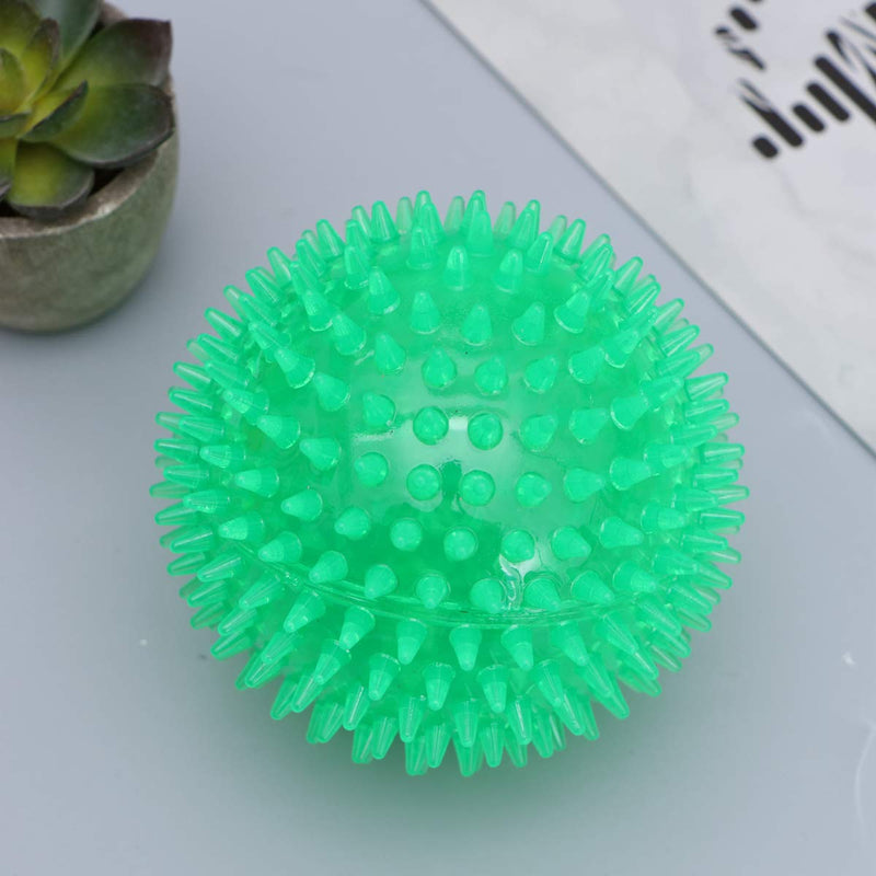UEETEK Dog Toy Squeakers Ball Spikey Ball Squeaky Ball with High Bounce 10cm(Green) - PawsPlanet Australia