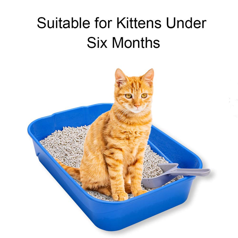 Kitty Open Top Litter Box Without Lid, Kitten Litter Mat, Pooper Lifter Scoop and Cat Dish Bowl, Litter Pan Small Cat Starter Kit 4 Pack for Kitten Within 3 Months - PawsPlanet Australia