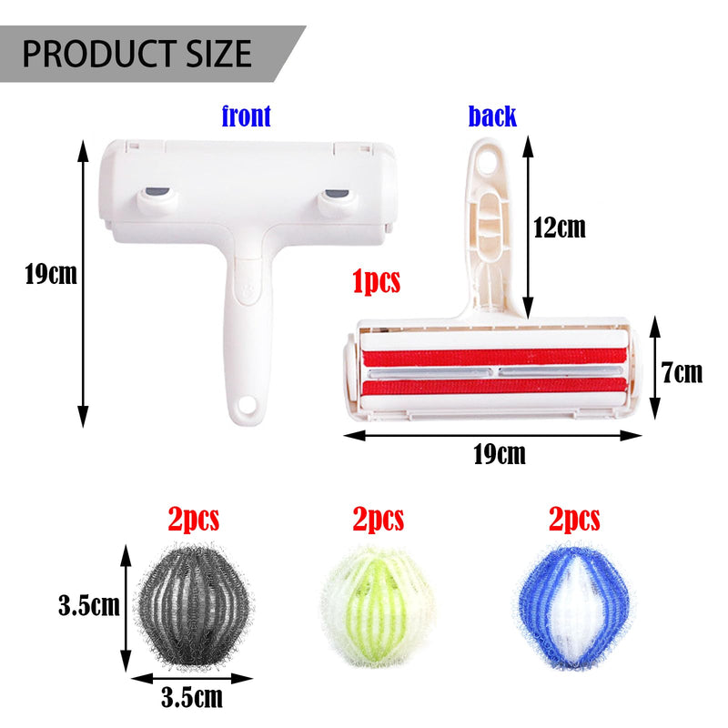 DKDDSSS 7 pieces animal hair remover, animal hair remover, lint roller, lint roller for dog hair and cat hair, cat hair remover, reusable lint brush, lint roller for sofa, bed, carpet - PawsPlanet Australia