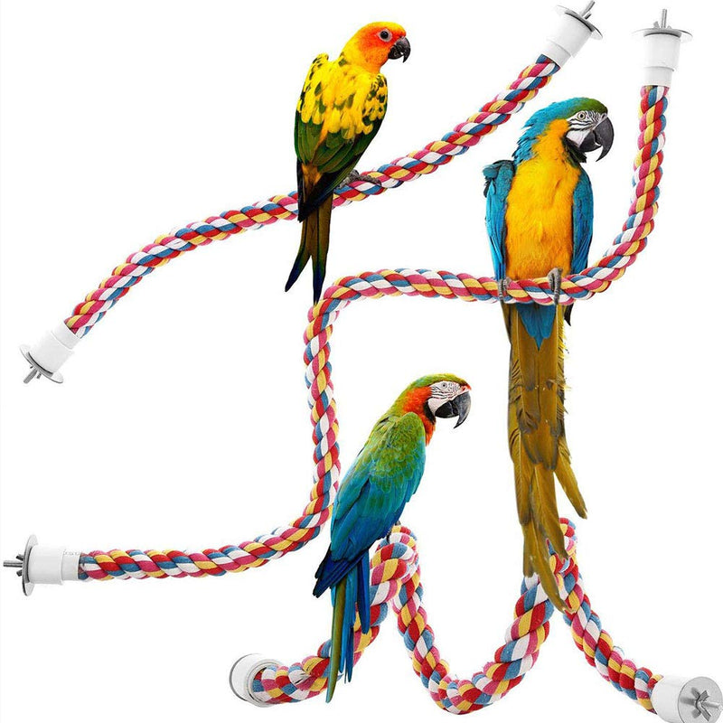 Jsleid Bird Parrot Toy, 7 pcs Bird Toys, Bird Swing Toy, Parrot Toy, Hanging Swing for Bird, Parrot Bite Toy Chewing, Activities and Habitats Suitable for Pet Birds and Parrots - PawsPlanet Australia