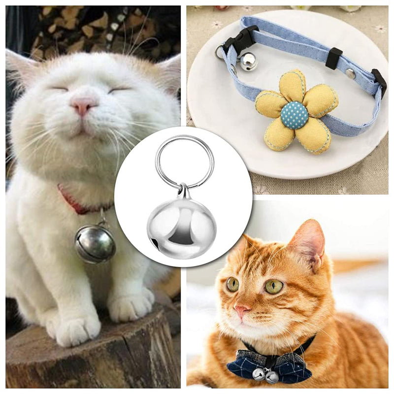 12 Pcs Silver Pet Collar Bells Pet Collar Charms Pet Collar Bell Pendants for Decorate Pet Collars - PawsPlanet Australia