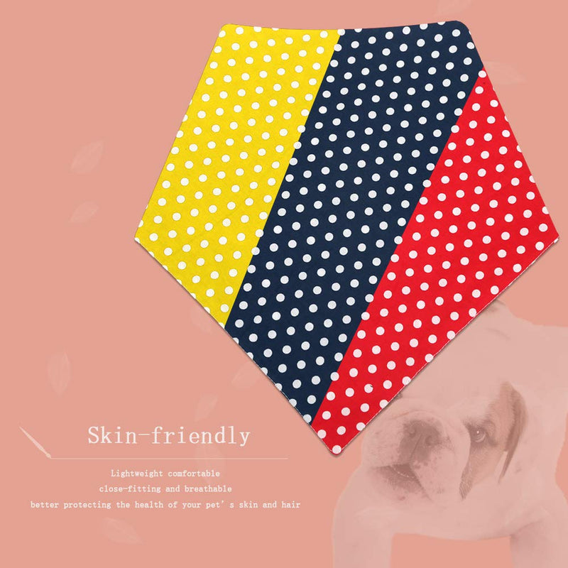 YOFASEN Pet Collars, Cats And Dogs Triangle Scarf Bib Cotton Double Dots, Baby Bib Saliva Towel Pet Supplies，Red/64 * 45 * 32Cm red - PawsPlanet Australia