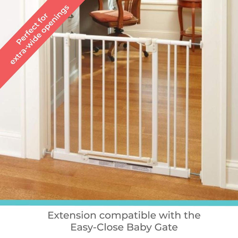 [Australia] - Toddleroo by North States 3 Bar Extension for Easy Close Baby Gate: Adjust your gate to fit your space. Add up to three extensions. No tools required. (Adds 7" width, White) 7 Inch 