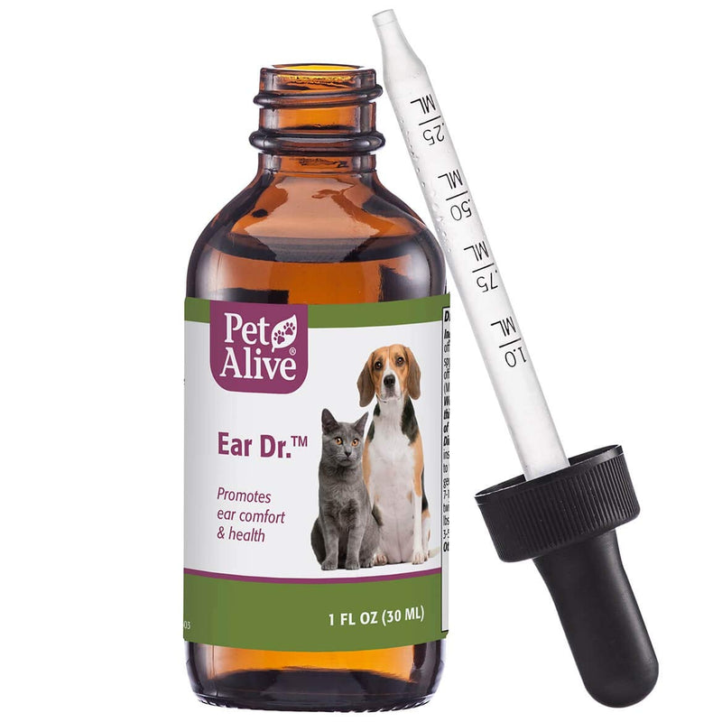 PetAlive Ear Dr. - Natural Ear Drops Promote Ear Comfort and Health in Cats and Dogs - Soothe Ear Discomfort to Reduce Constant Scratching - Keep Pets Ear Canals Clean and Clear - 30 mL - PawsPlanet Australia