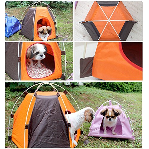 OUGE Portable Folding Dog Tent Cat House Bed, Outdoor Waterproof Animals Shelter Wigwam, Summer Beach Sunscreen Rabbit,Travel Camping pet Cage in Car, Door Entrance size 20 * 24 cm - PawsPlanet Australia