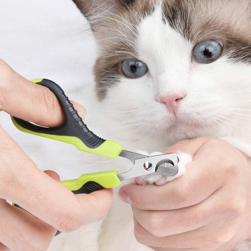 Tarnel professional claw scissors for cats, nail clippers, pets, unique 25 degree cutting head, ideal for small dogs, puppies, cats, rabbits, green - PawsPlanet Australia