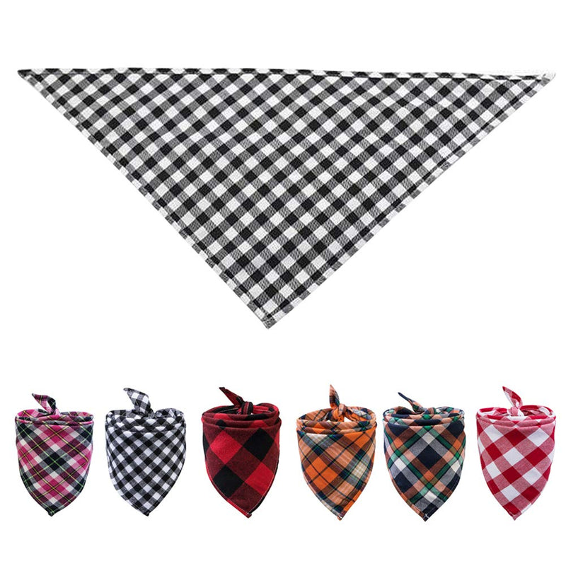 6 Pack of Dog Bandana Washable Reversible Triangle Bibs Scarf, Plaid Painting Kerchief for Small/Medium Dogs and Cats Style 02 - PawsPlanet Australia