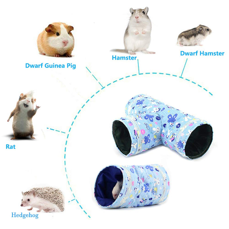 Tfwadmx Dwarf Hamster Tunnels and Tubes, Small Animal Play Tunnel Toys Collapsible Hideout for Rat Guinea Pig Hedgehog Gerbil Mice Mouse - PawsPlanet Australia