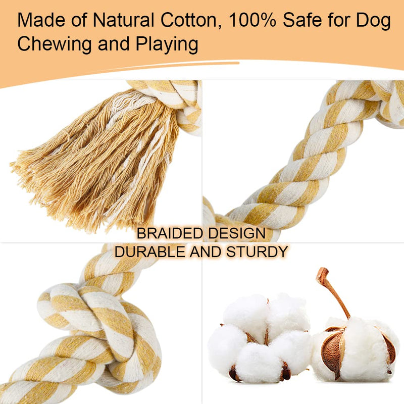 Vivifying Rope Dog Toy, XL Indestructible Dog Rope Toy for Large Dogs, 35 Inch Strong knotted Dog Interactive Rope Chew Toy for Aggressive Chewers - PawsPlanet Australia