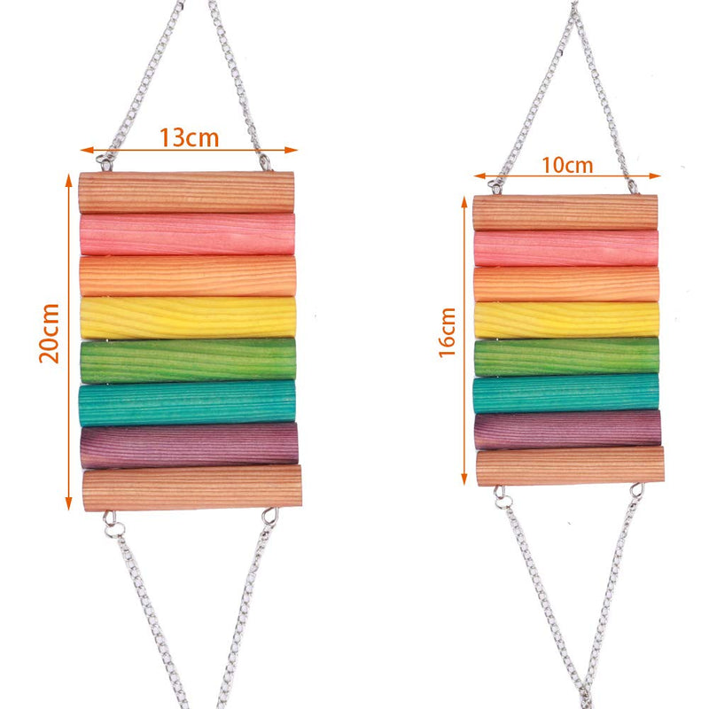 Minjie Pet Bird Parrot Swing Ladder-Pet Playing Cage Toy,Hammock Swing Hanging Chinchilla Squirrel Color Hanging Chain Swing(S) - PawsPlanet Australia