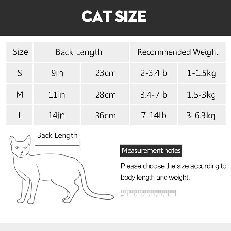 HEYWEAN Cat Surgery Recovery Suit Pet Clothing E collar Alternative After Surgery Wear Anti Licking Wounds Medical Pet Shirt S (Pack of 1) Grey - PawsPlanet Australia