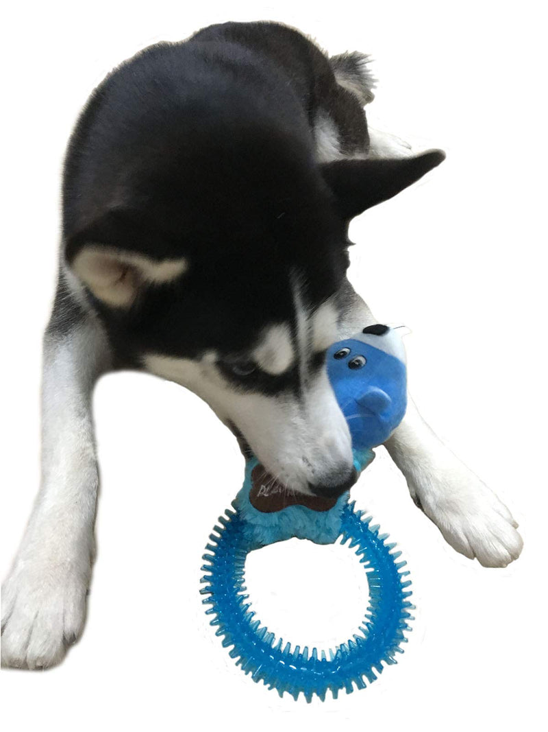 MULOVE Interactive Squeak Dog Toy, Chewing Pet Toy Multi-sounds and TPR Ring to Play Games with Small and Large dogs - PawsPlanet Australia