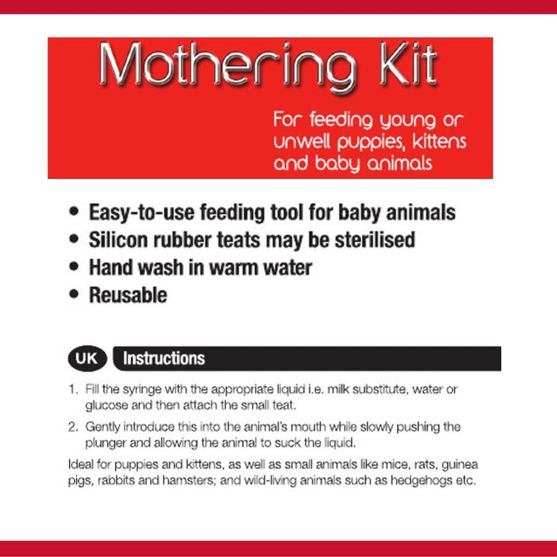 Mikki Dog, Puppy, Cat, Kitten Mothering Kit, Feeding and Medicine Syringe for Young /Unwell Animals - PawsPlanet Australia