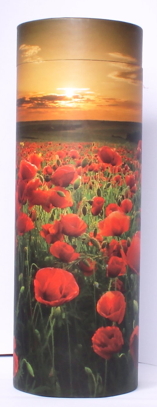 Scattering Ashes Urn, Scatter Tube, Eco-friendly Biodegradable Cremation Urn (Poppy Sunset) (Large) - PawsPlanet Australia
