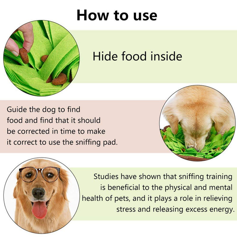 AWOOF Pet Snuffle Mat for Dogs, Interactive Feed Game for Boredom, Encourages Natural Foraging Skills for Cats Dogs Bowl Travel Use, Dog Treat Dispenser Indoor Outdoor Stress Relief - PawsPlanet Australia