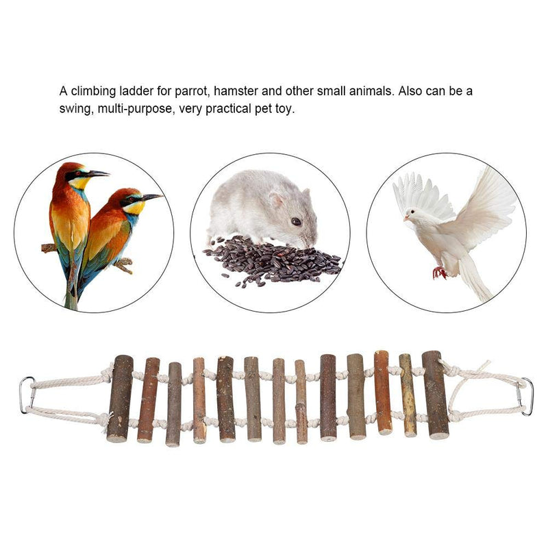Birds Ladder Toy Wooden Flexible Ladders with Rope Parrots Swing Bridge for Lovebirds Parakeets Parrots African Grey Cockatiel Pet Training Toys - PawsPlanet Australia