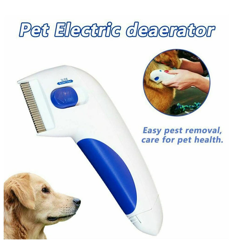 SAKU Flea Comb for Pets, Electric Pet Comb, Head Lice Removal Pet Cleaning Electric Comb for Dogs Cats - PawsPlanet Australia