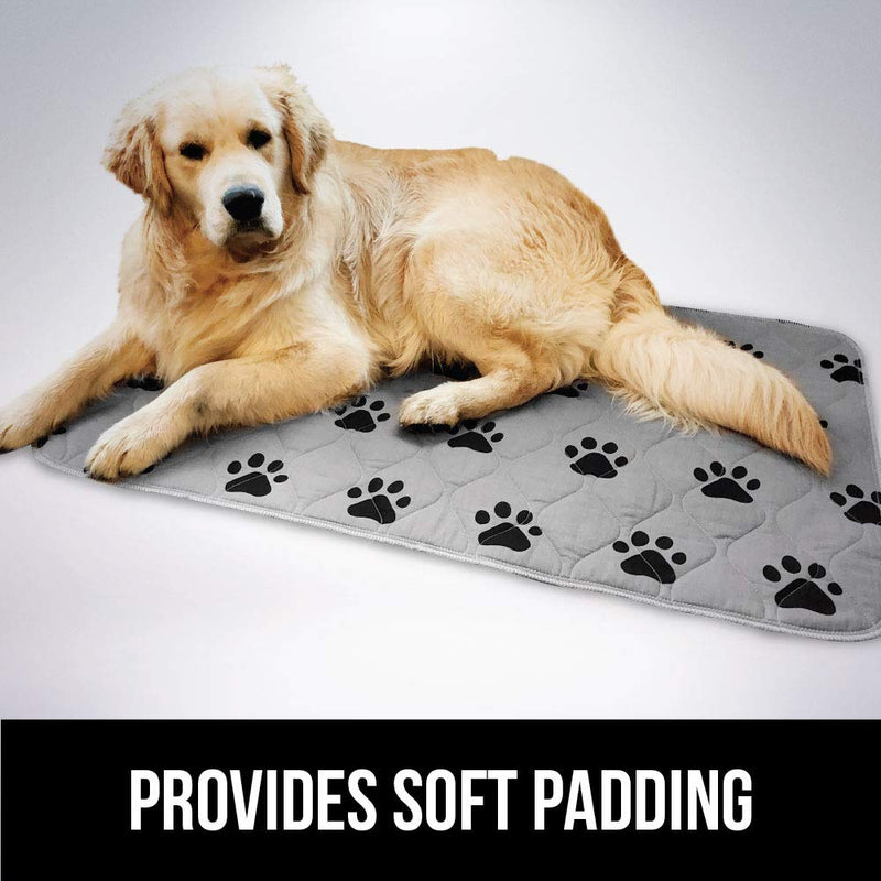 Gorilla Grip Premium Waterproof Pet Pad and Bed Mat for Dogs, Reusable Washable Leak Proof Pee Pads for Dog Crates, Less Cleanup, Puppy Crate Training, Soft Absorbent Protection Potty Mats, Many Sizes 1 16" x 22" - PawsPlanet Australia