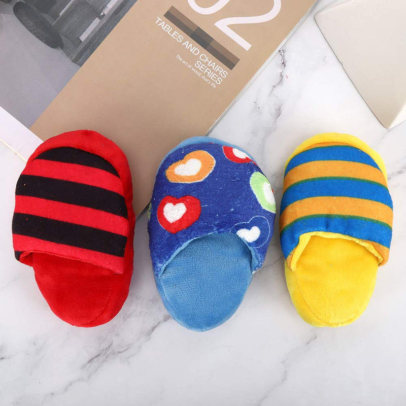 3 PCS Pet Dog Plush Sounding Toy,Slipper Shape Teeth Cleaning Protection Chewing Bite-resistant Molar Tooth Toy - PawsPlanet Australia