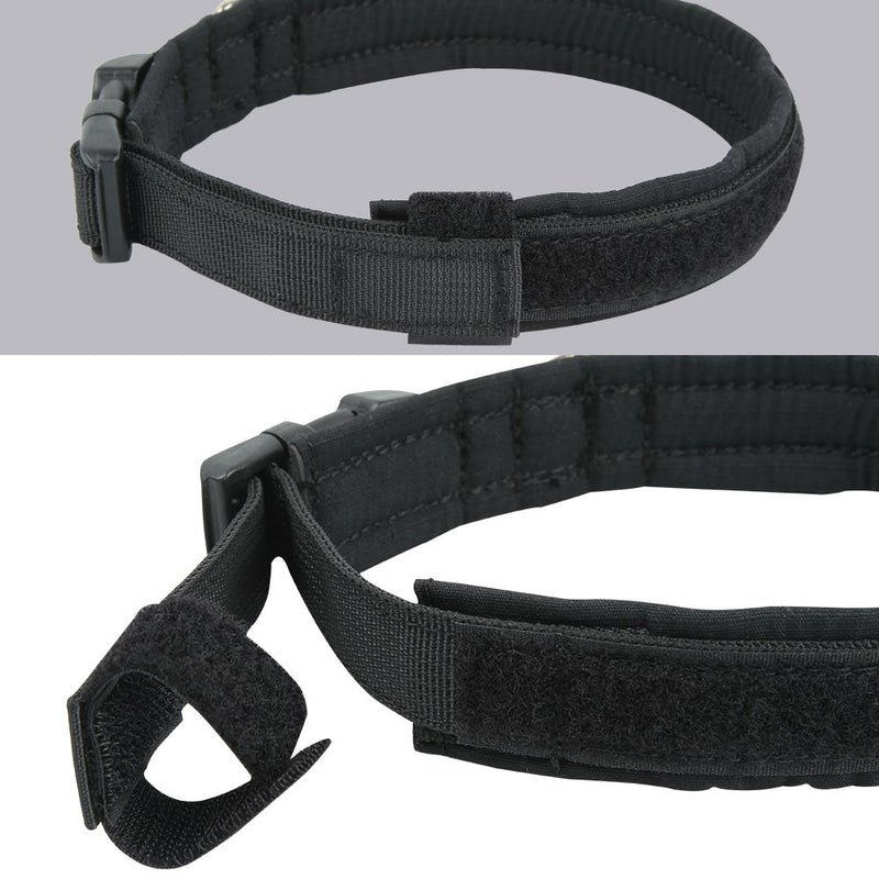 [Australia] - EXCELLENT ELITE SPANKER Puppy Dog Collar Nylon Adjustable Dog Collar Quick Release Dog Collar for Small Dogs Pet Soft Padded Dog Collar S Size-Adjustable(13.4"-17.7") Black 