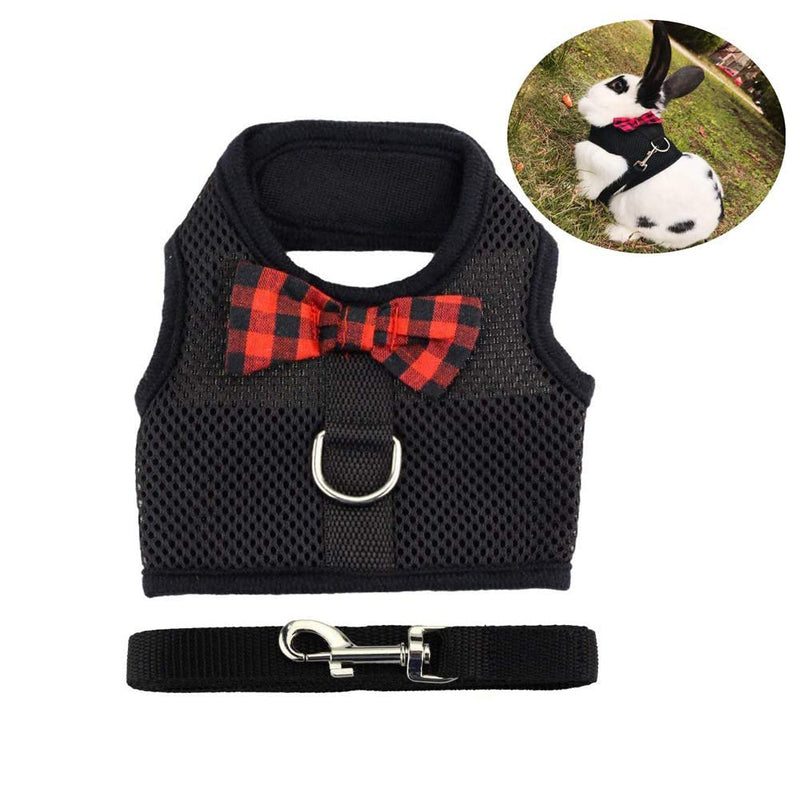 Rabbit Soft Harness, Small Pet Harness, Rabbits Harness with Leash Set, Rabbit Harness Small Animal Harness Hamster Harness, Breathable Rabbit Mesh Rabbit Harness Hamster Vest - PawsPlanet Australia