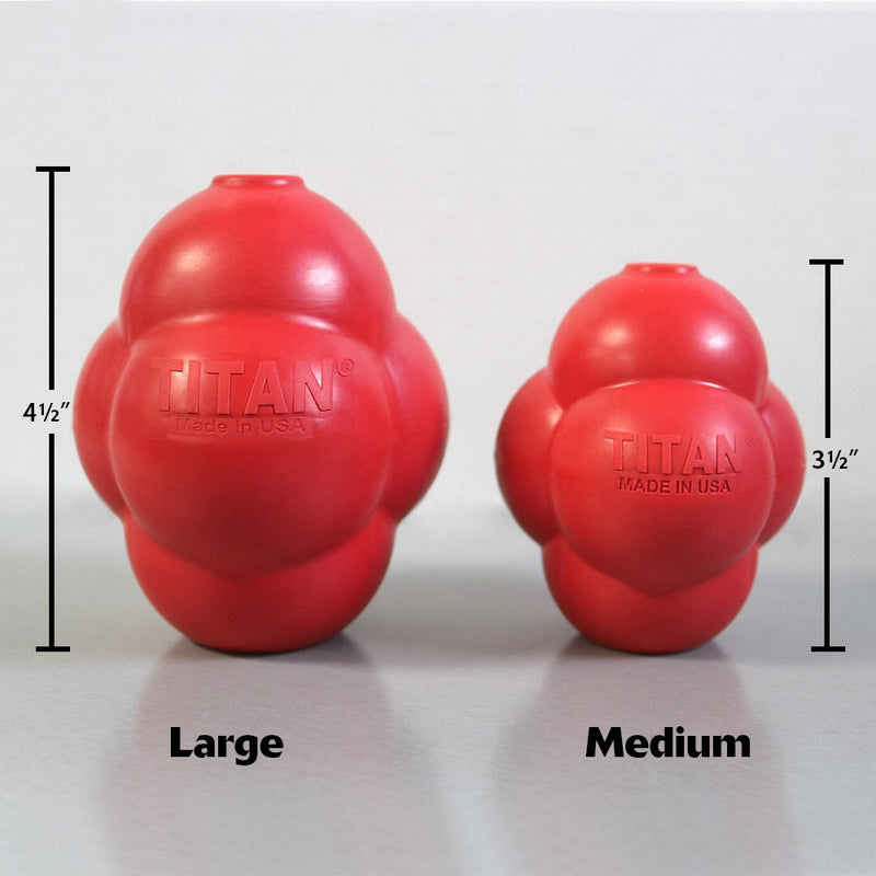 [Australia] - Titan Busy Bounce, Tough Durable Treat Dispensing Dog Toy With Unpredictable Bounce | Made in USA Large 